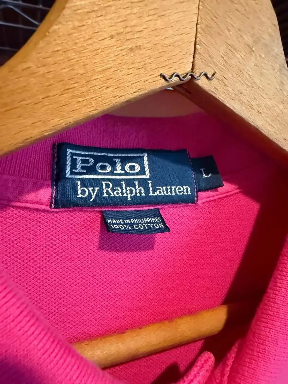 Polo Ralph Lauren Polo Shirt Mens Large Pink Short Sleeve Cotton